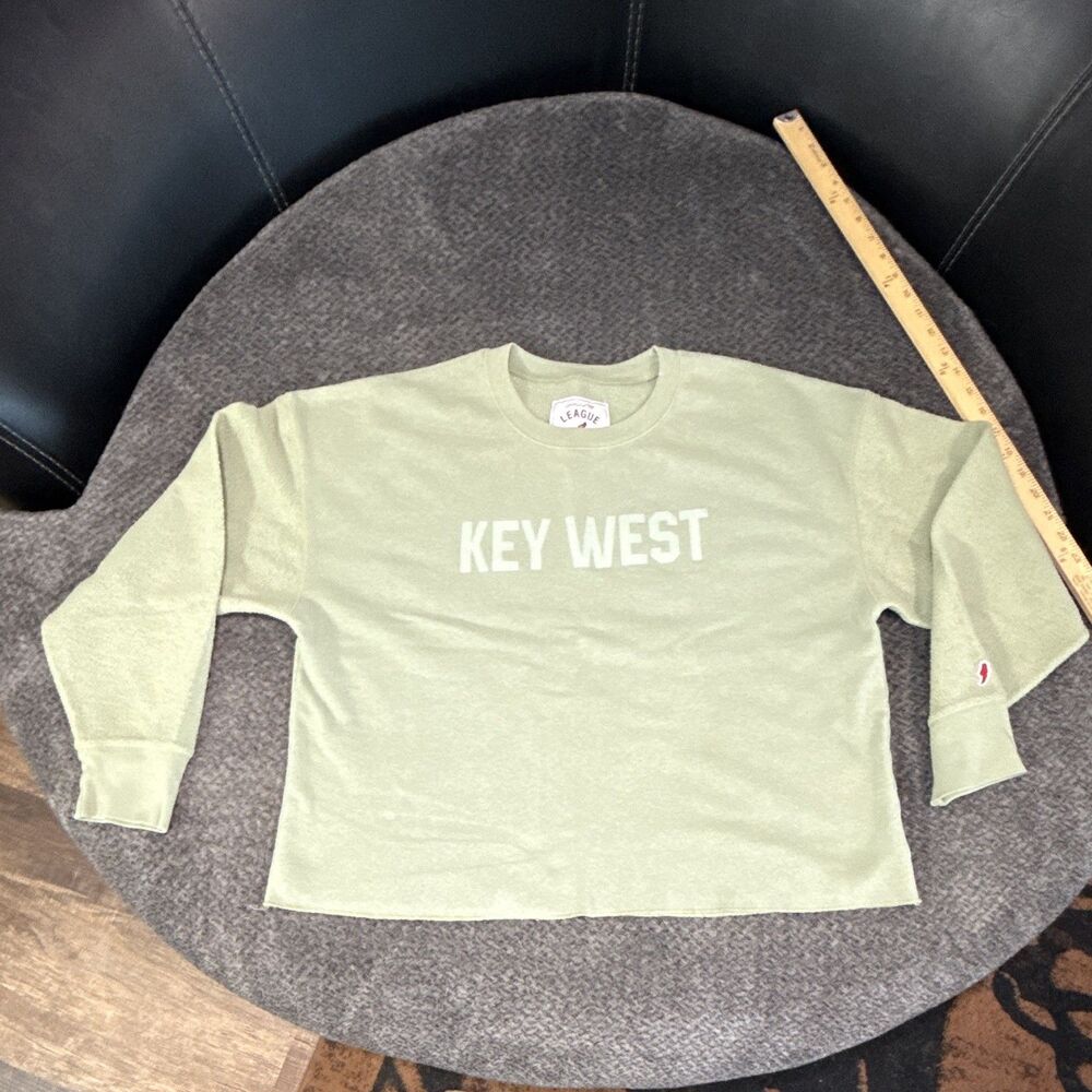 Women’s Moss Green L League Key West Crew Neck Sweatshirt